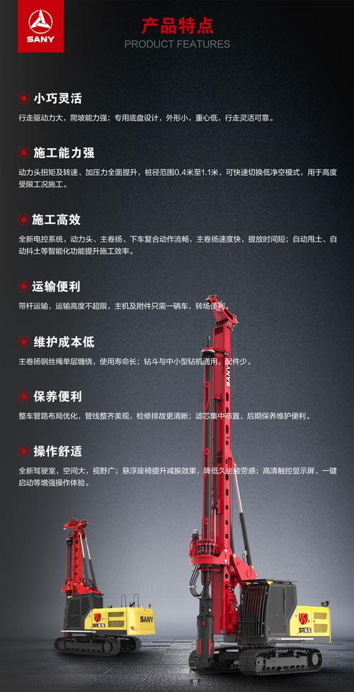 三一SR65-S旋挖鉆機 高效靈活，基礎施工利器